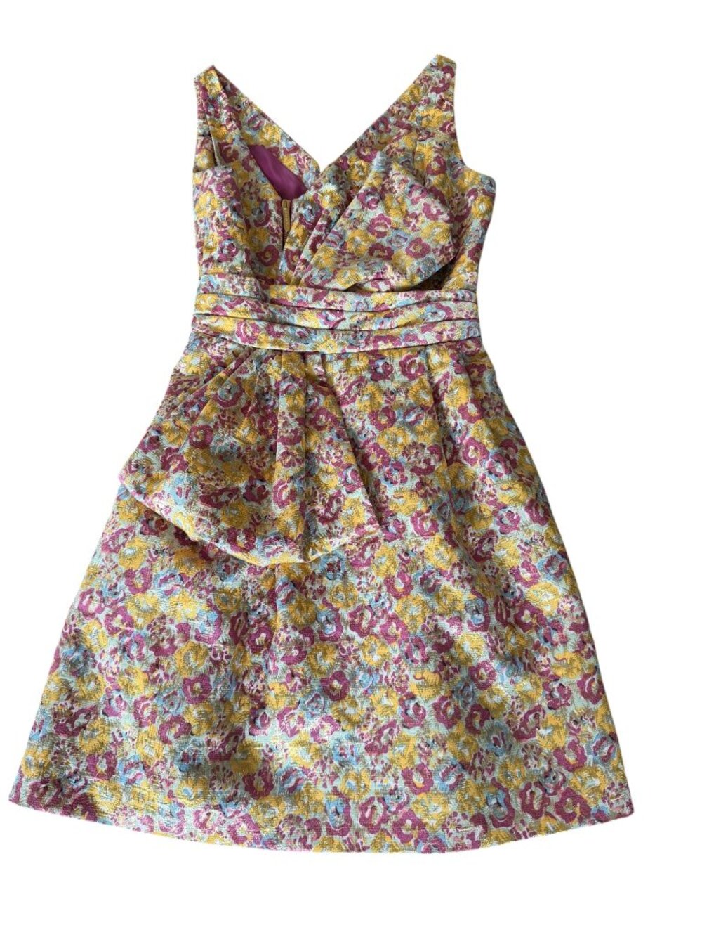 Zac Posen for Target Metallic Floral Brocade Cocktail Dress Size 3 XS